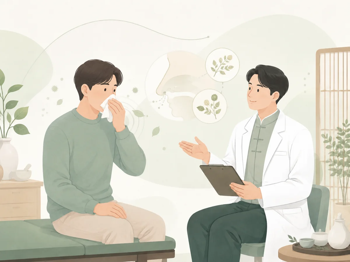 알레르기 클리닉 상담 일러스트