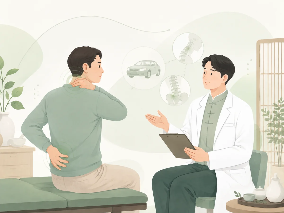 자동차사고 후유증 상담 일러스트